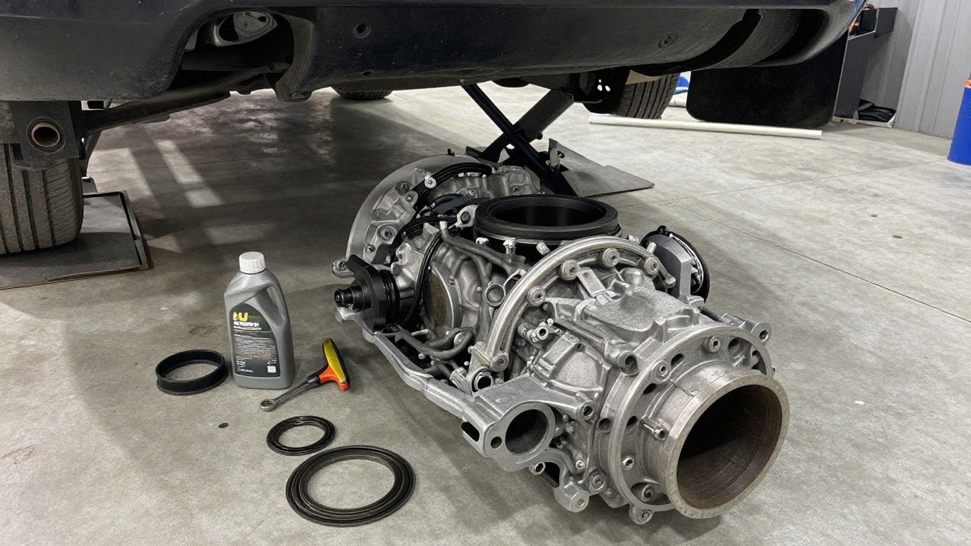 Used transfer case ready for installation