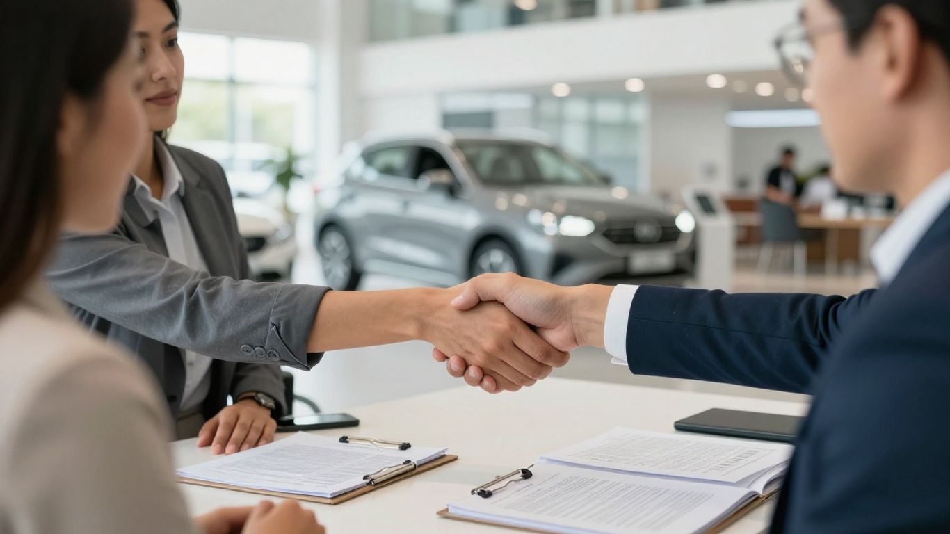 Negotiating terms with a professional car seller