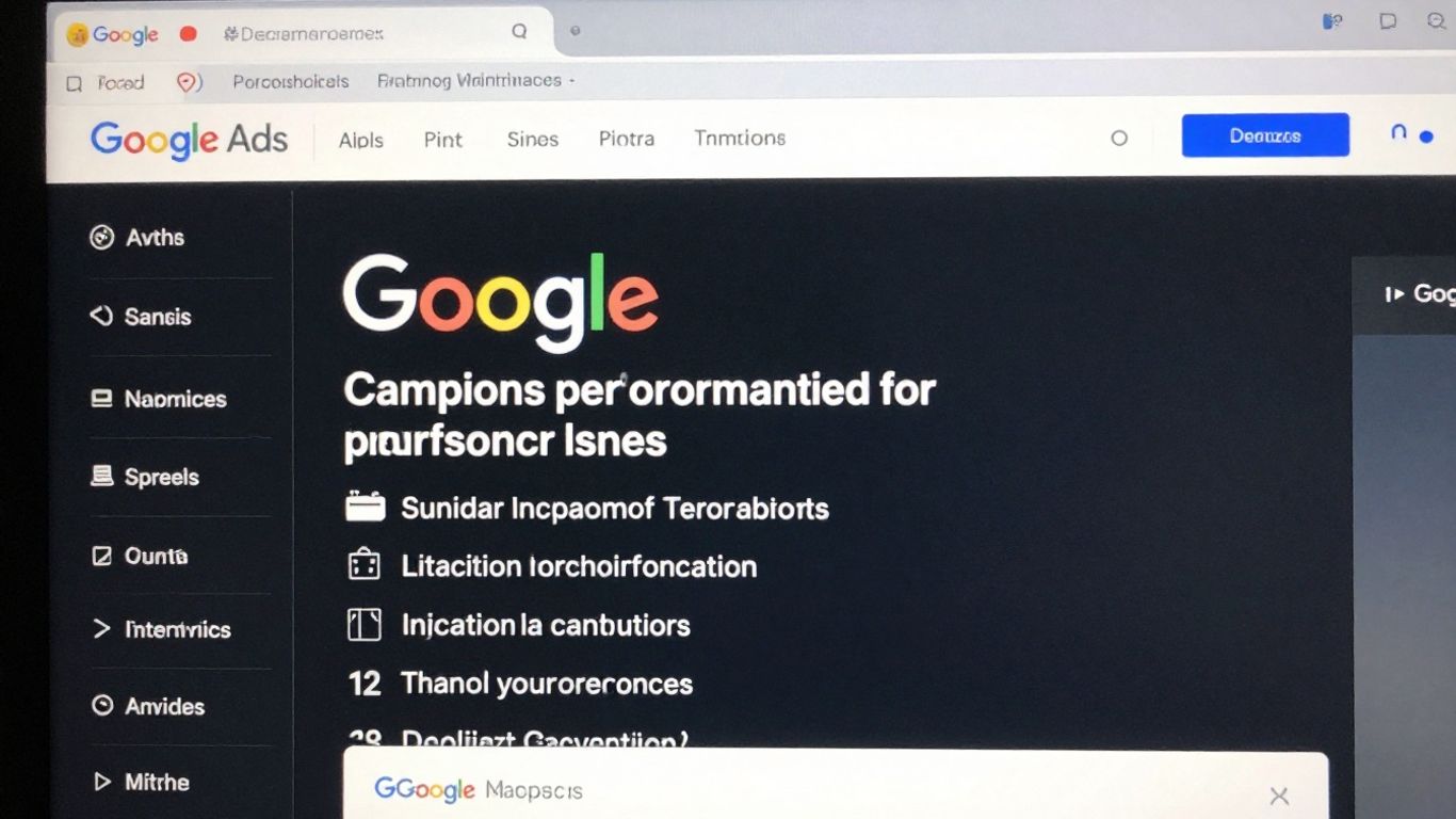Google Ads interface for affiliate marketing