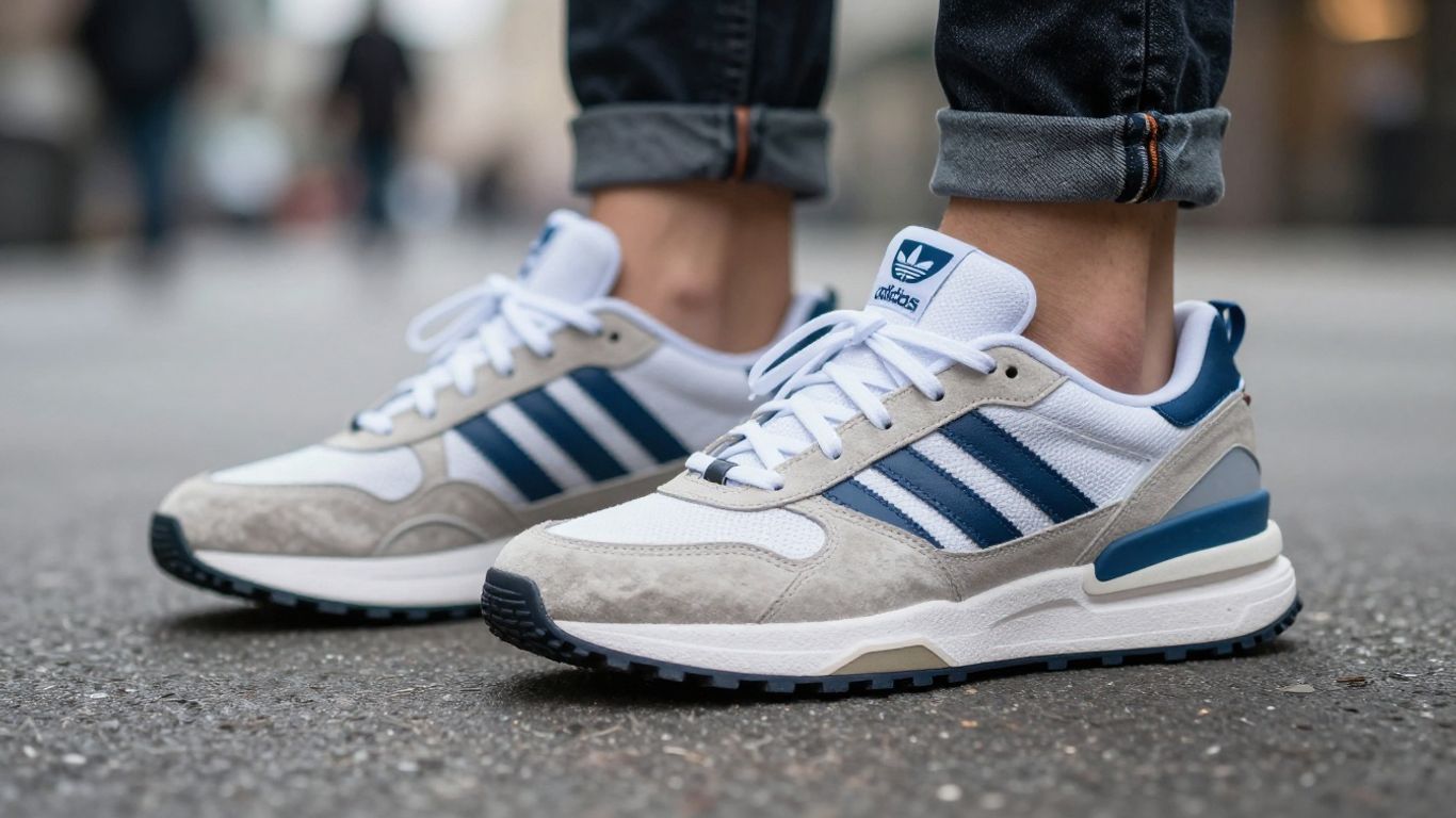 Pantofi Adidas Ozweego în stil urban.
