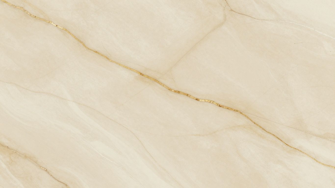 Crema Marfil marble tiles with warm beige and subtle veining.