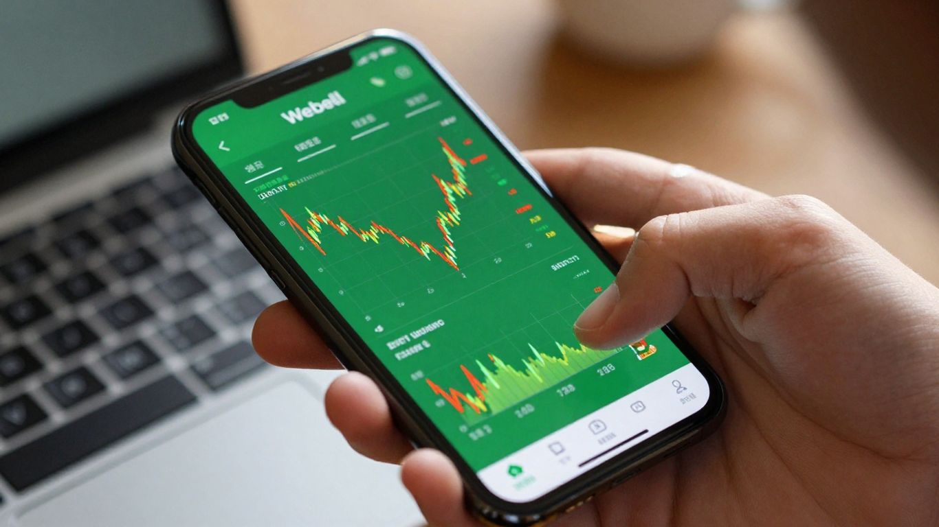 Webull app on a smartphone screen.