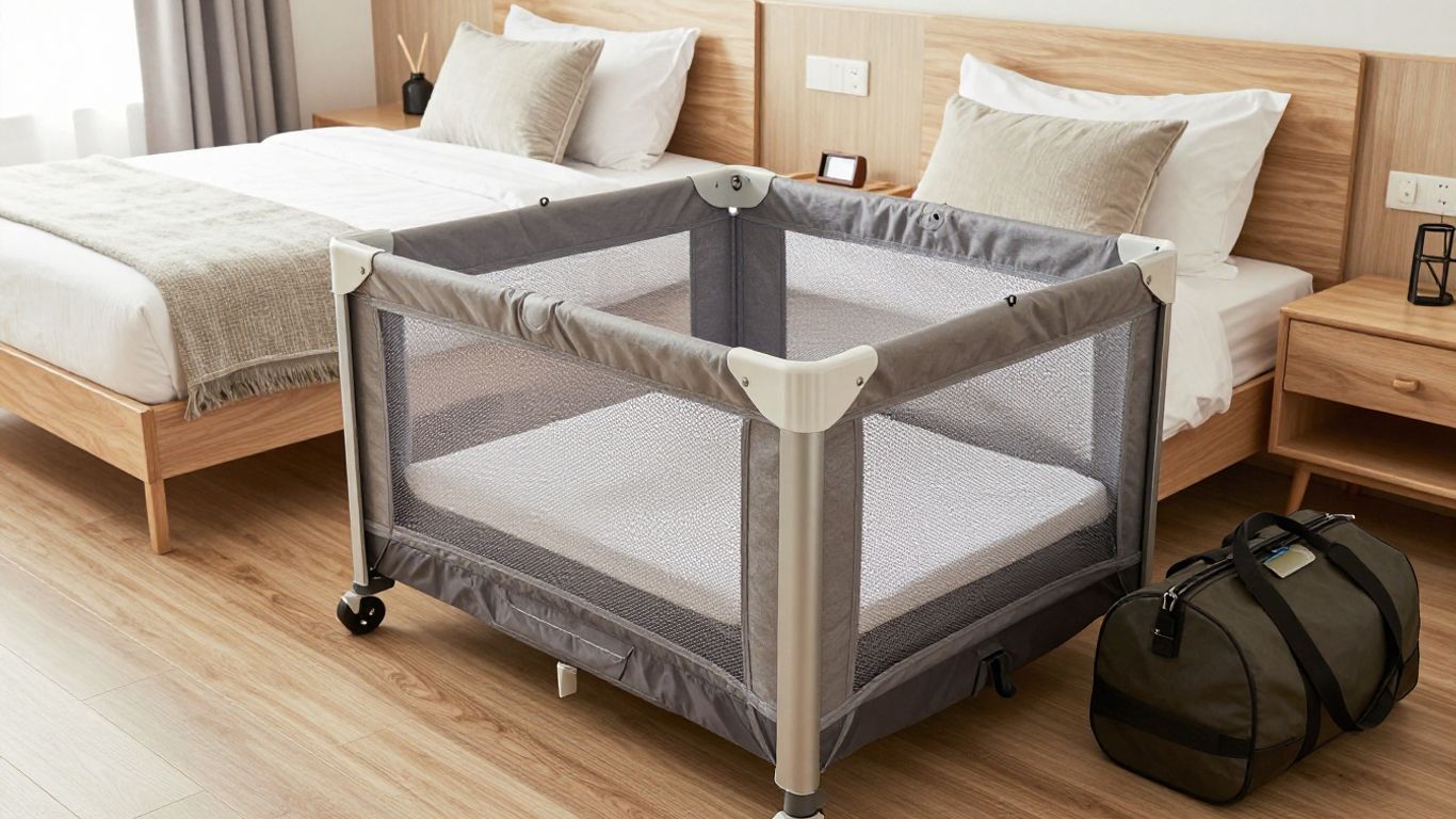 Mejores cunas portatiles para Airbnb: familias con bebes