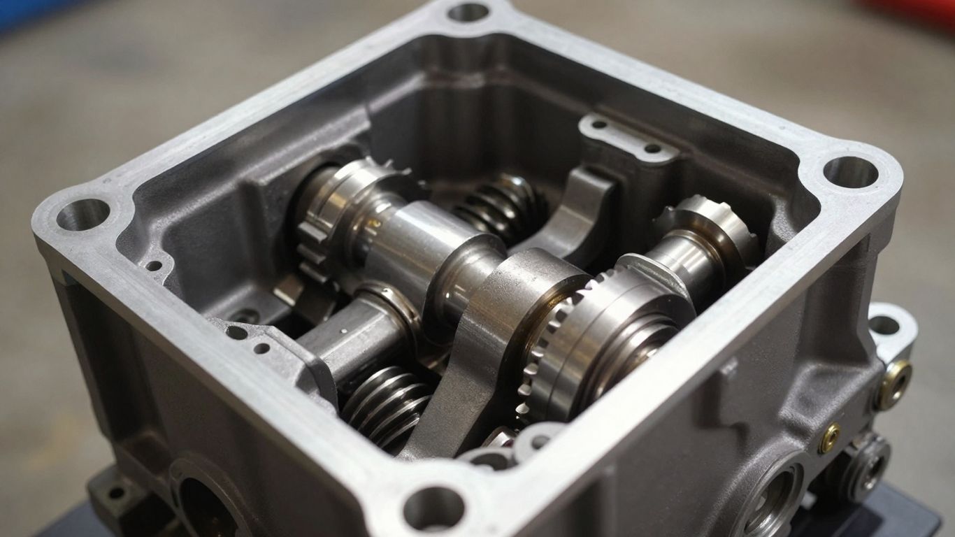 Used Mitsubishi transmission ready for installation.