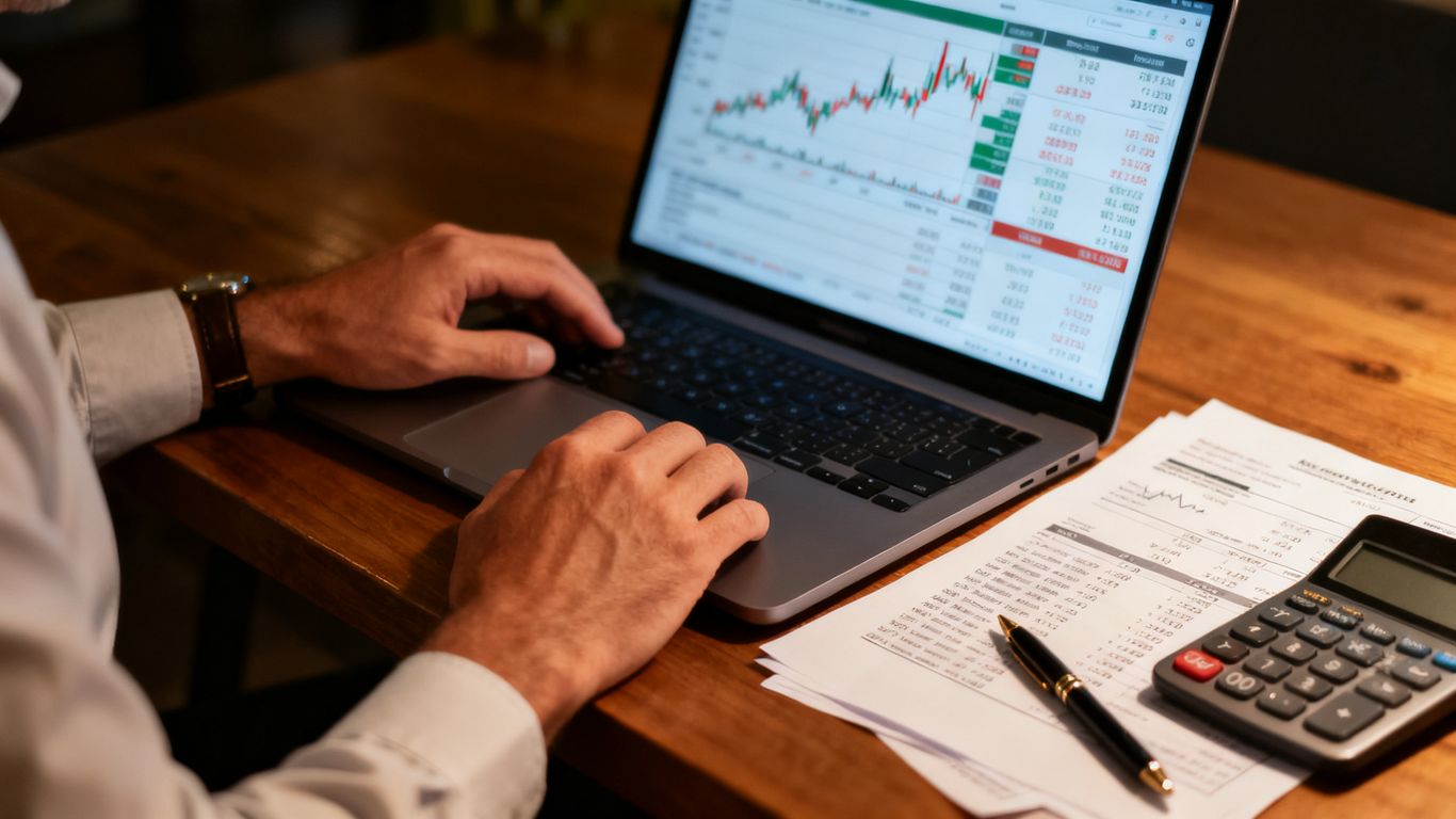 Close-up of CFD trading costs and account review