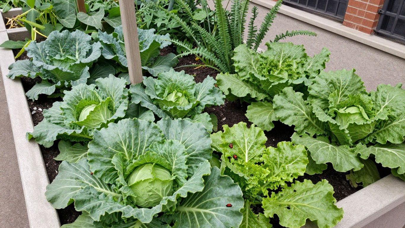 Robuste Gemüsesorten im Stadtgarten mit Marienkäfern