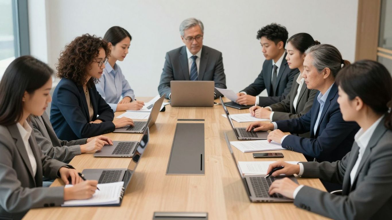 Professionals preparing for a cross-cultural meeting