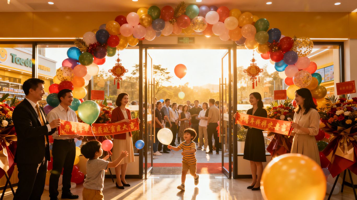 新分公司開幕,充滿喜悅與希望的景象