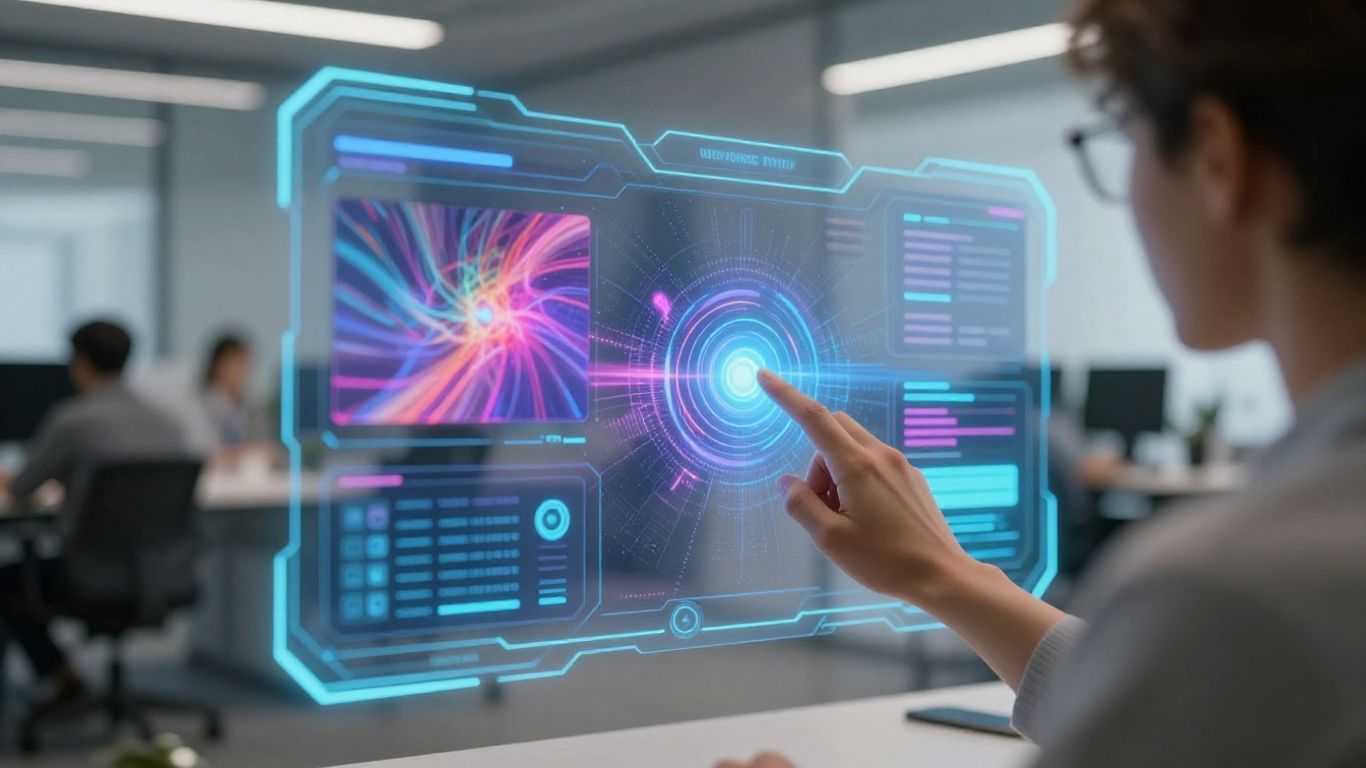 Person using AI for video creation