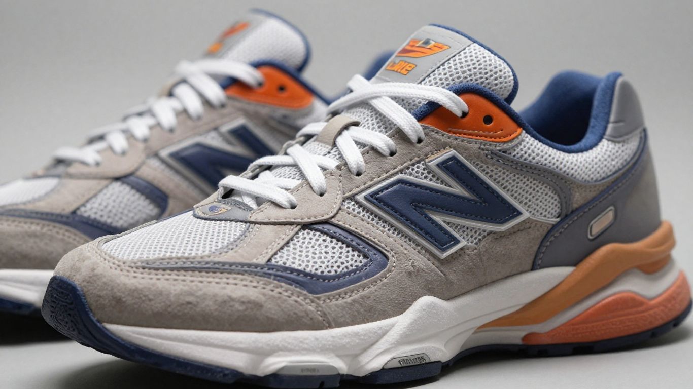 Noul model New Balance 9060 în prim-plan.