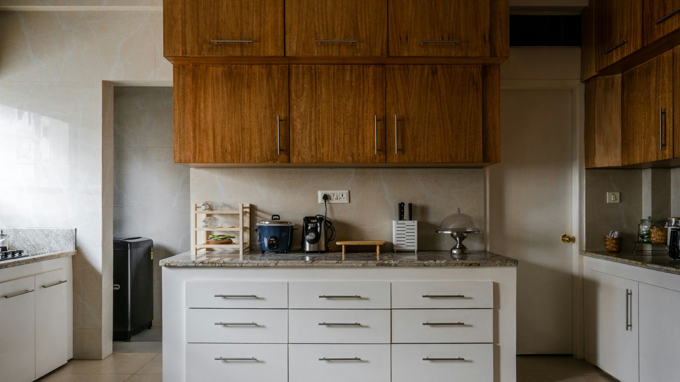 a kitchen filled with lots of counter top space