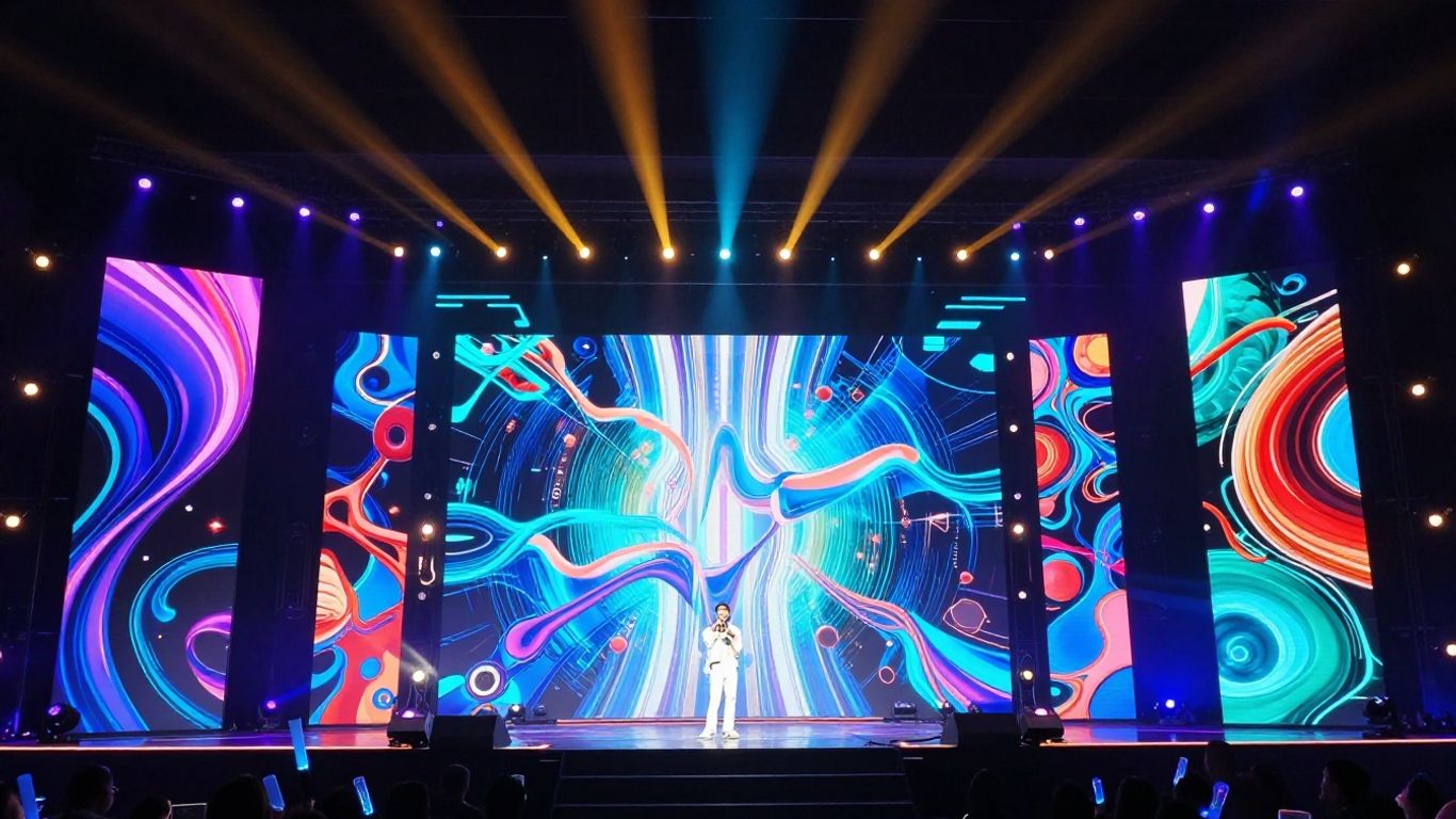AI music video virtual stage