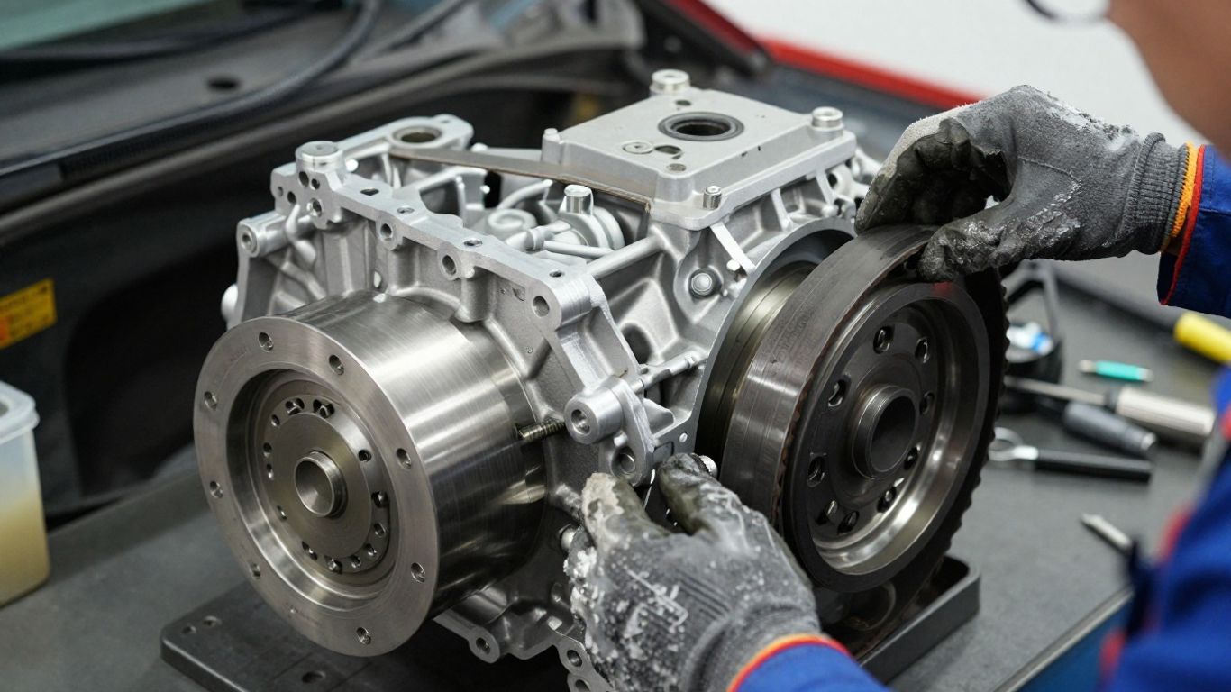 CVT transmission components under inspection
