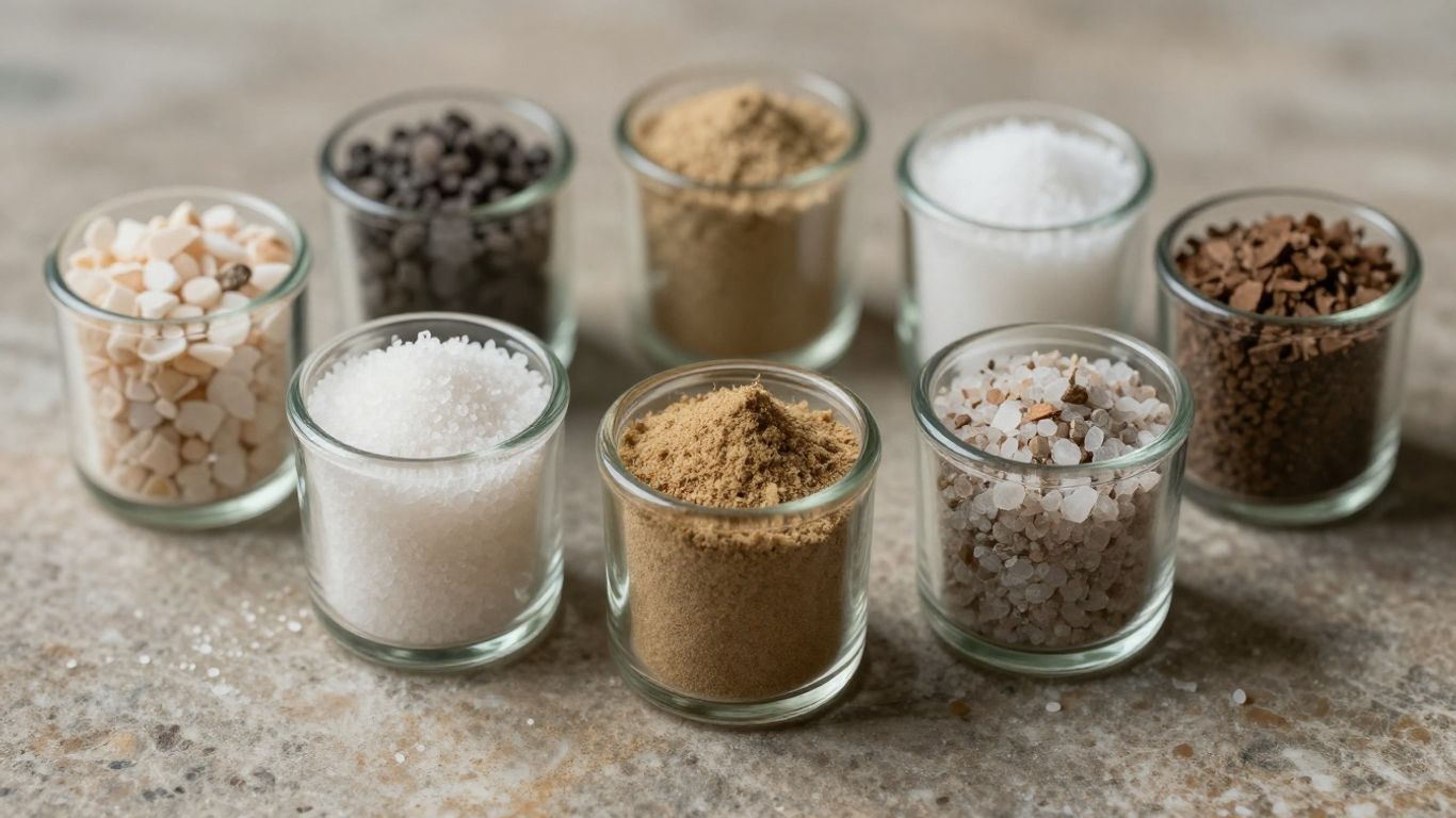 Colorful mineral supplement varieties