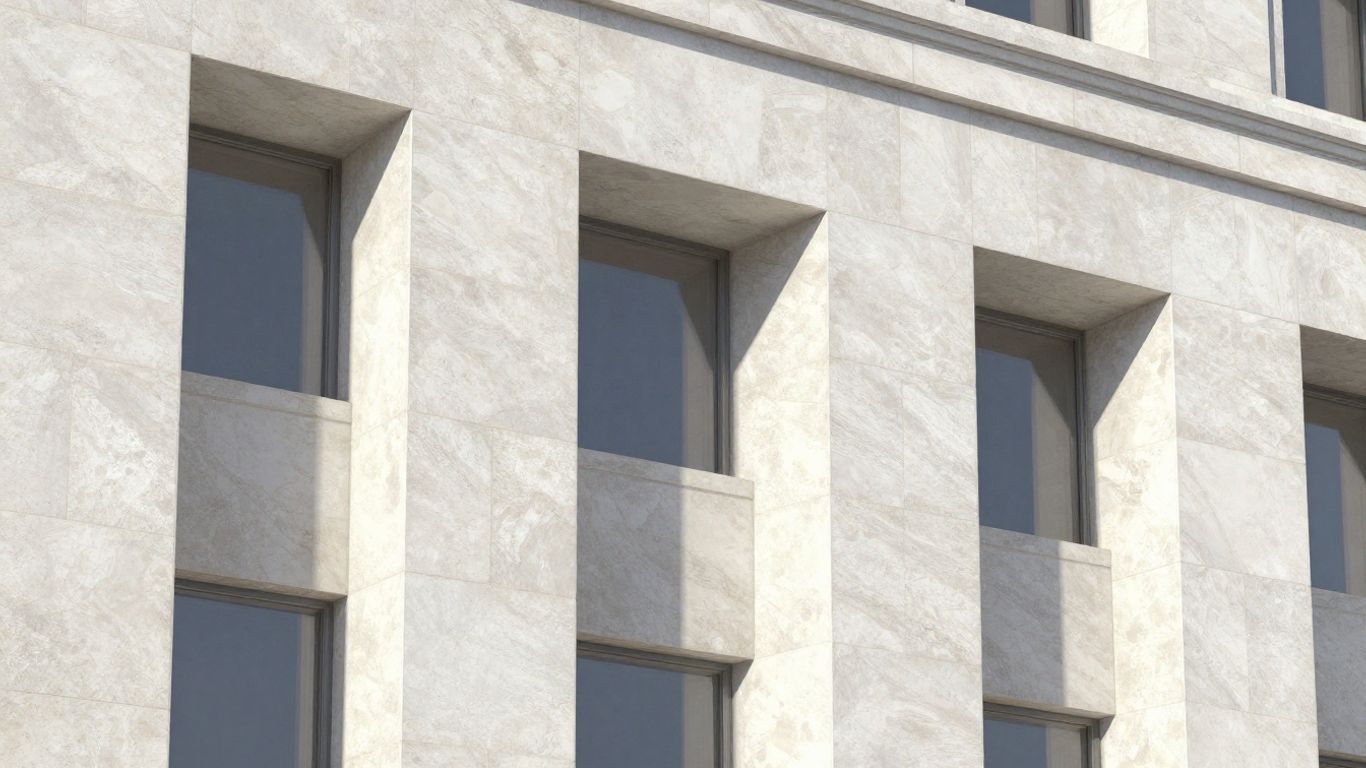 白色石灰石建筑立面草图