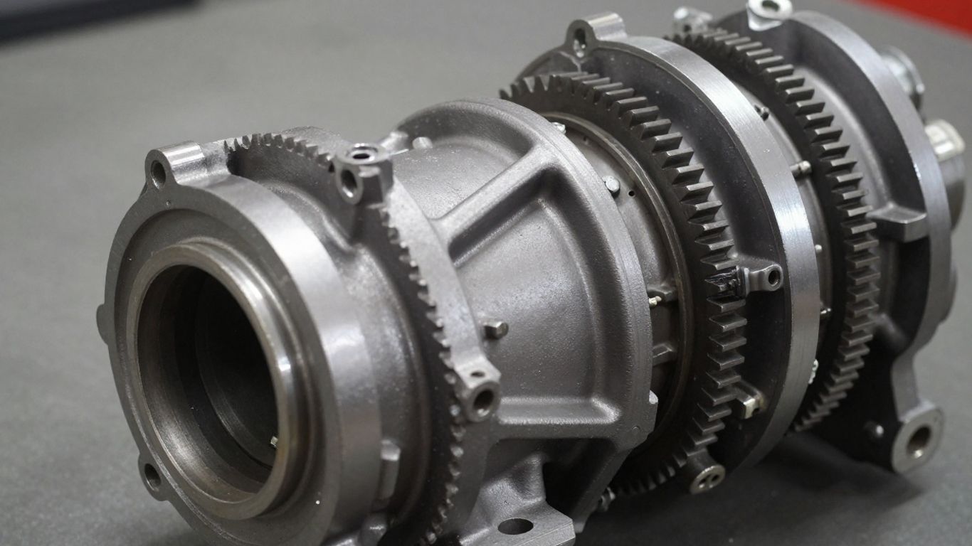 Used Honda transmission with visible gears and components.