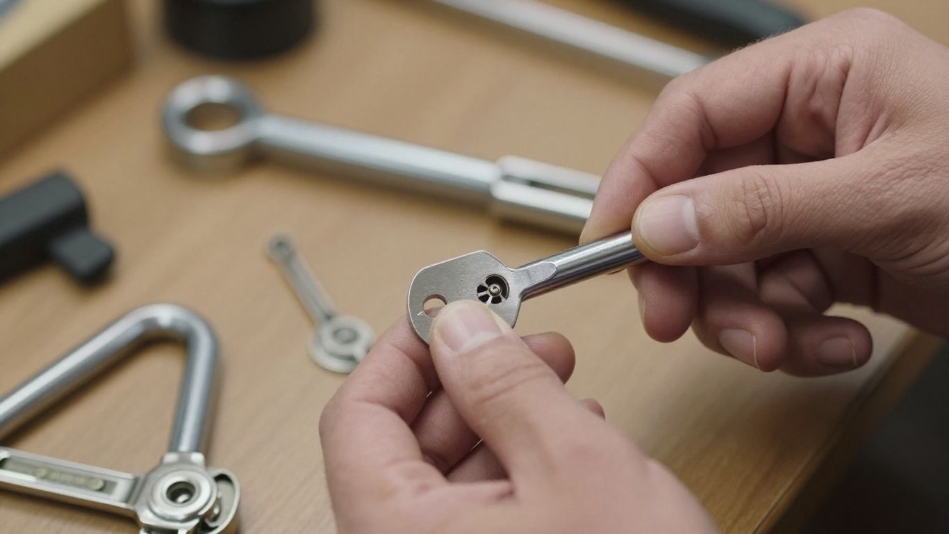 Slotenmaker Heijmans in actie met gereedschap