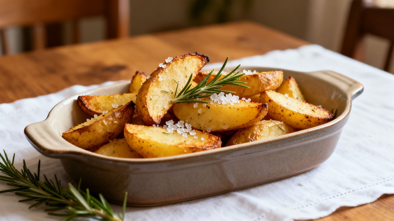 Gouden aardappelen uit de oven