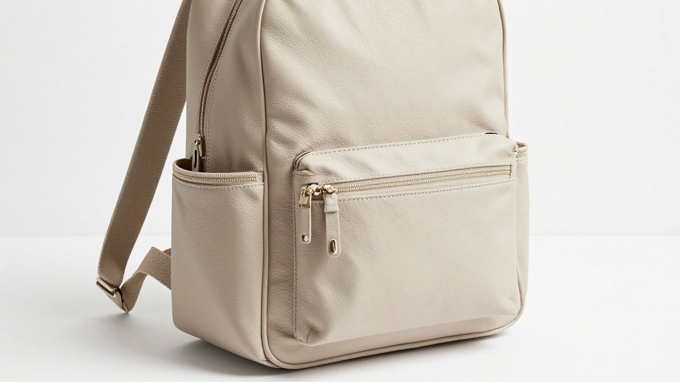 Vegan leather diaper backpack for modern parents.