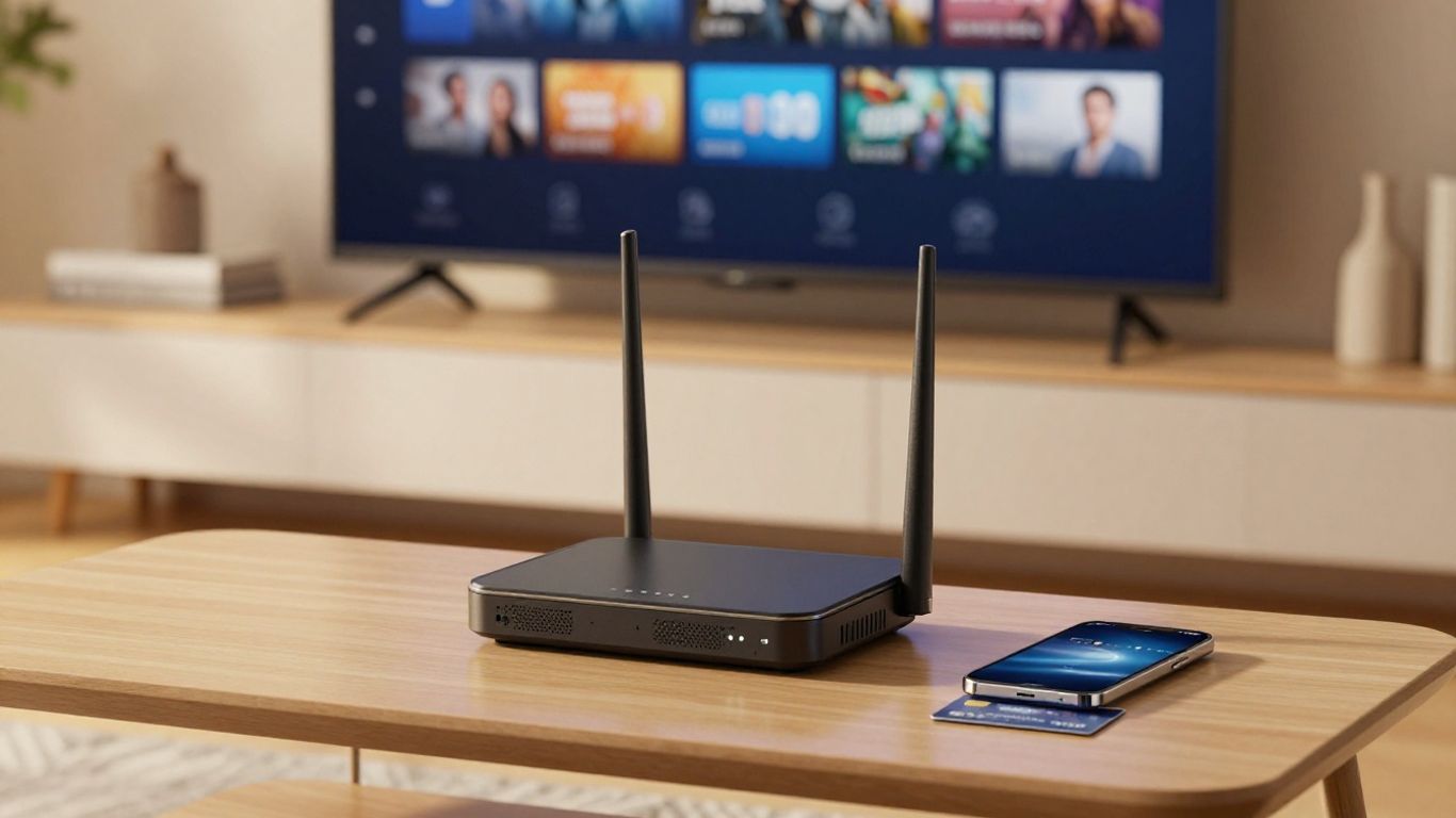 Living room television streaming securely