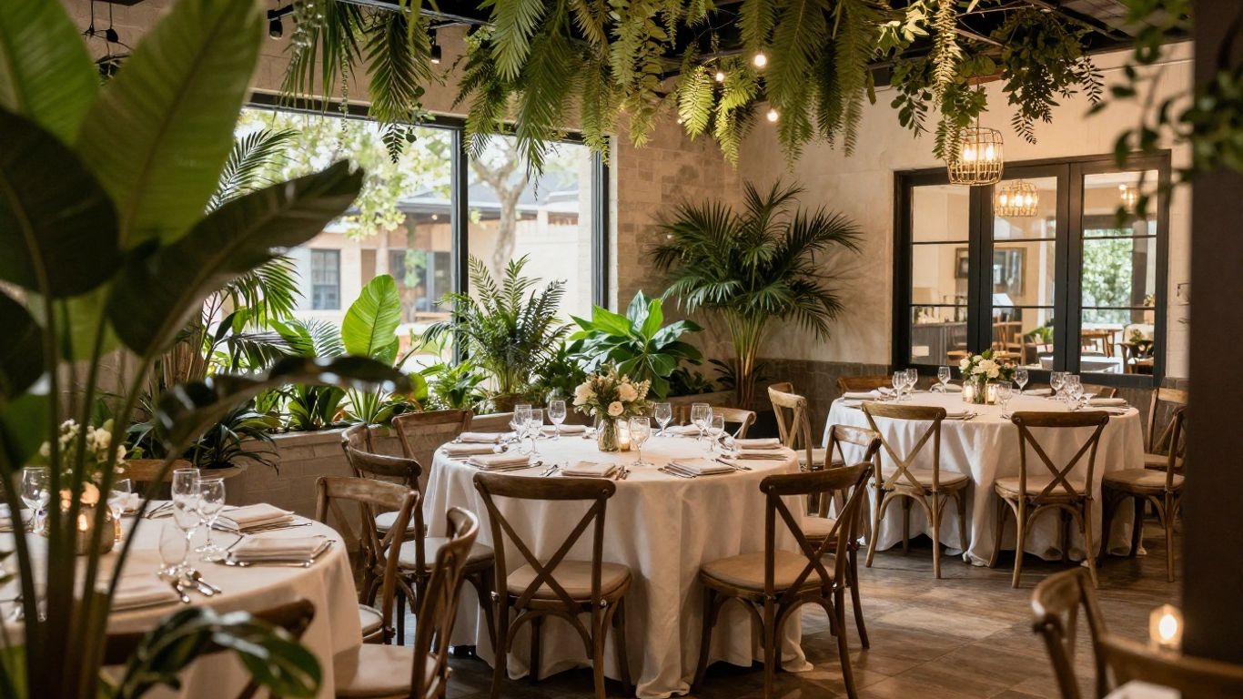 Intimate event venue in Addison, TX with elegant decor.