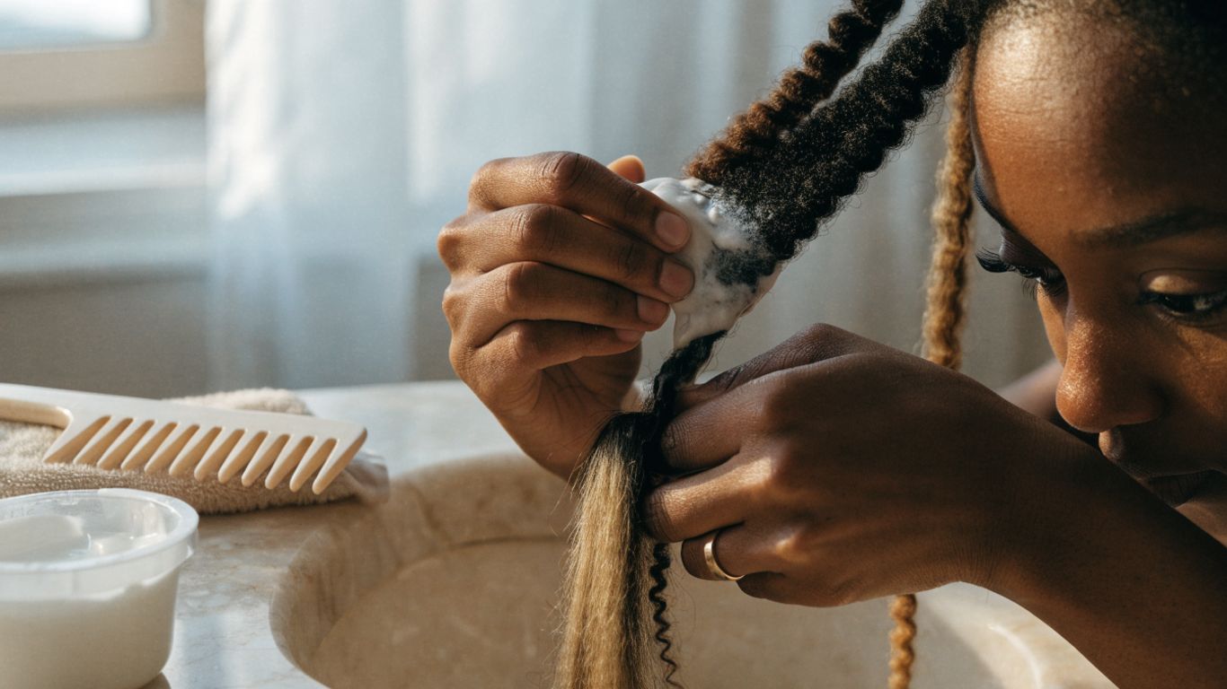 Gentle wash day care for two hair textures