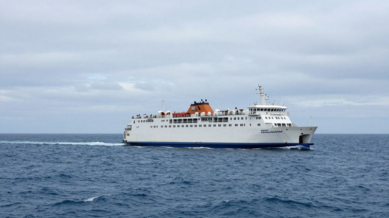 Ferry crossing the English Channel from Newhaven to Dieppe.