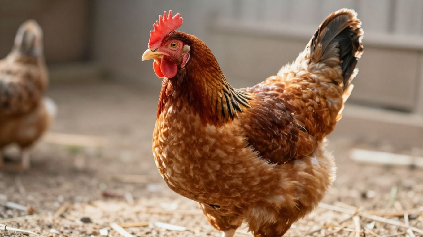 Zdrowy kurczak w czystej kurniku.