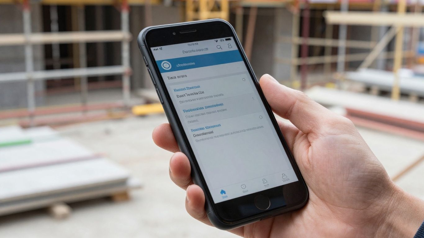 Texas lien filing steps on a smartphone screen.
