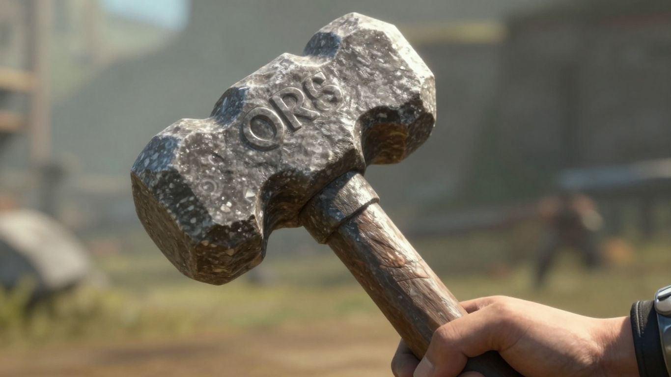 OSRS Granite Hammer held by player character in combat.