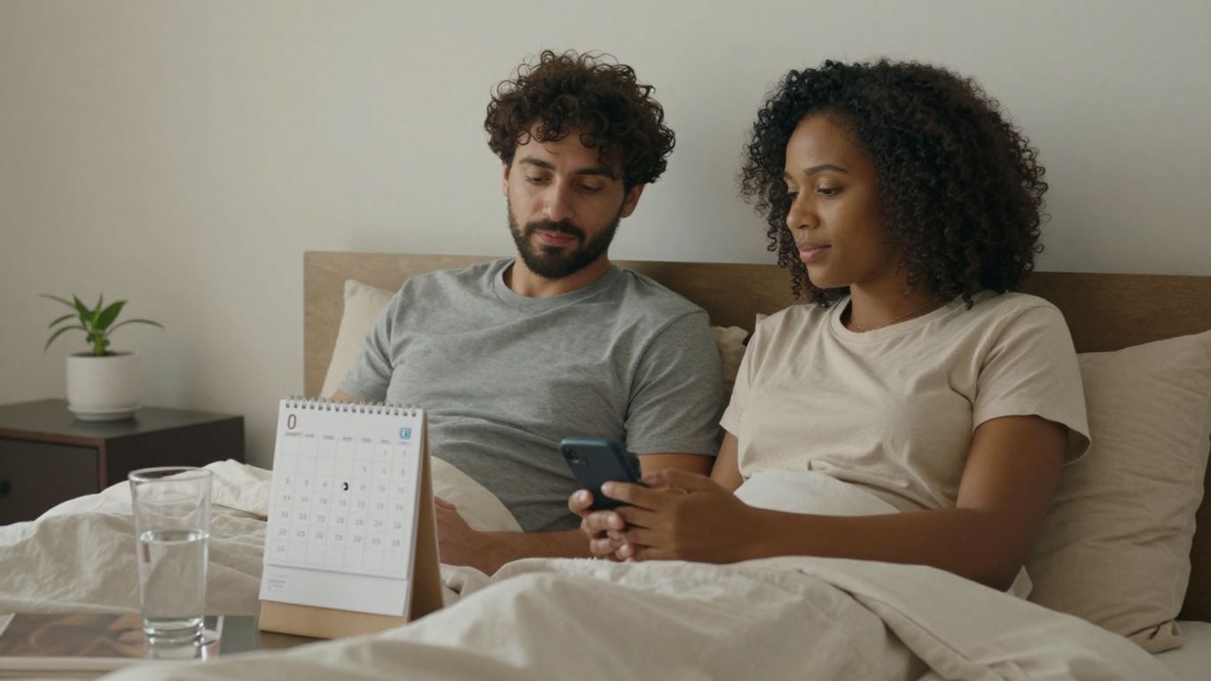 Couple sharing a calm intimate moment during fertility planning