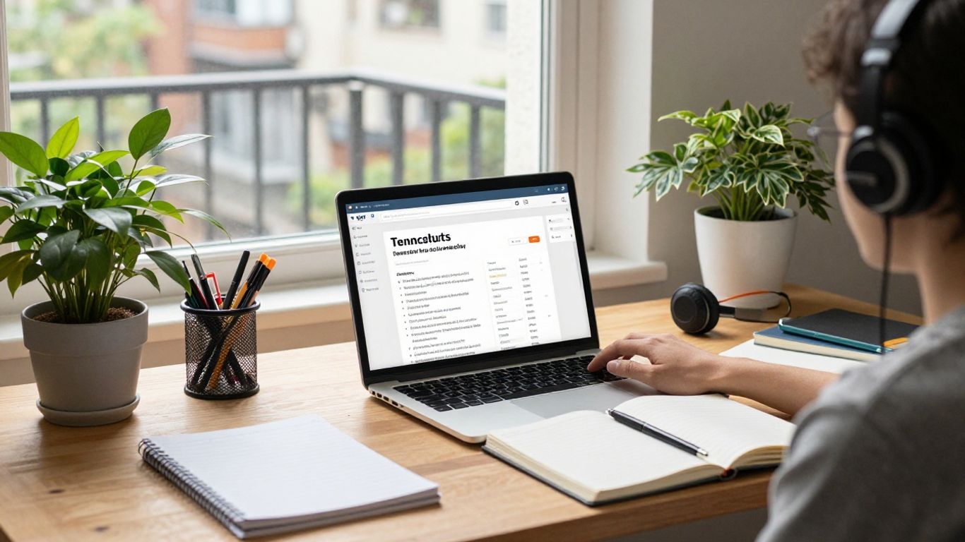 Remote worker searching jobs in bright apartment