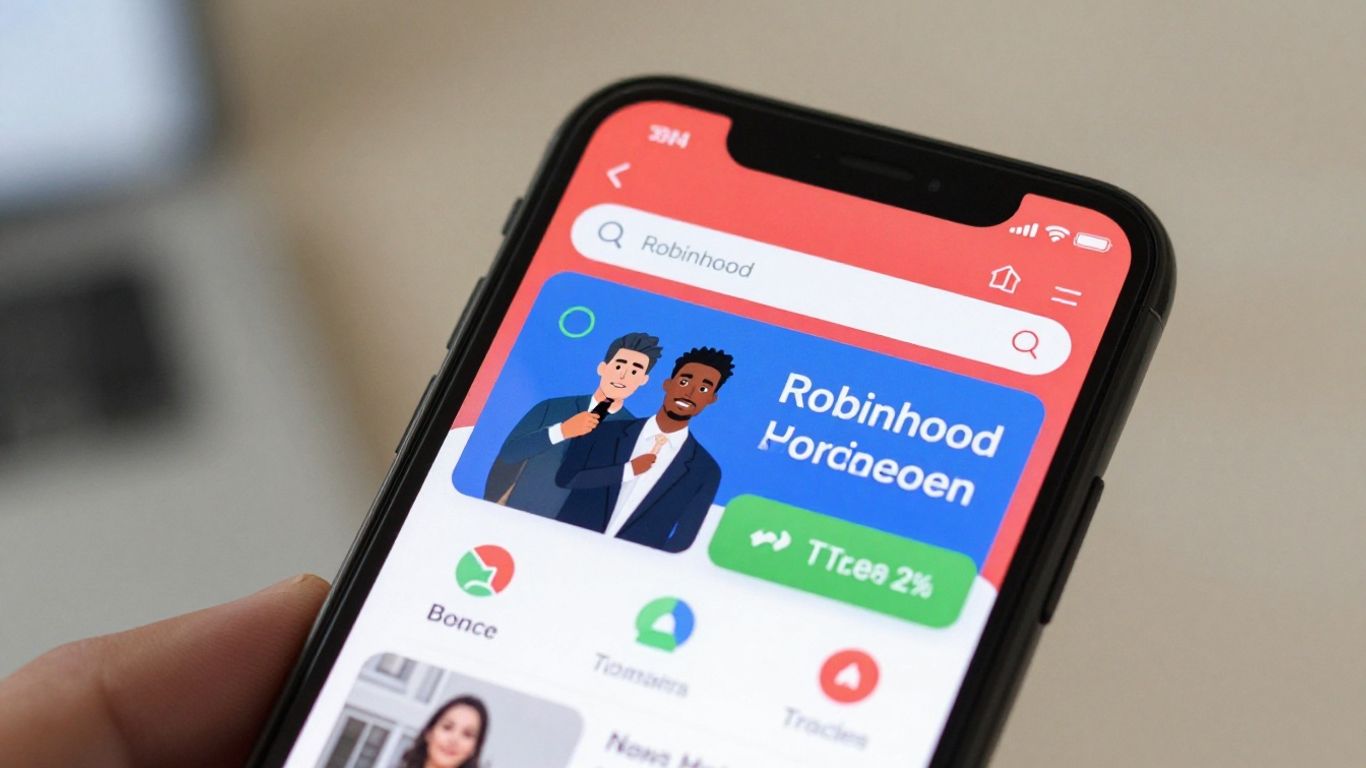 Robinhood app interface on a smartphone screen.