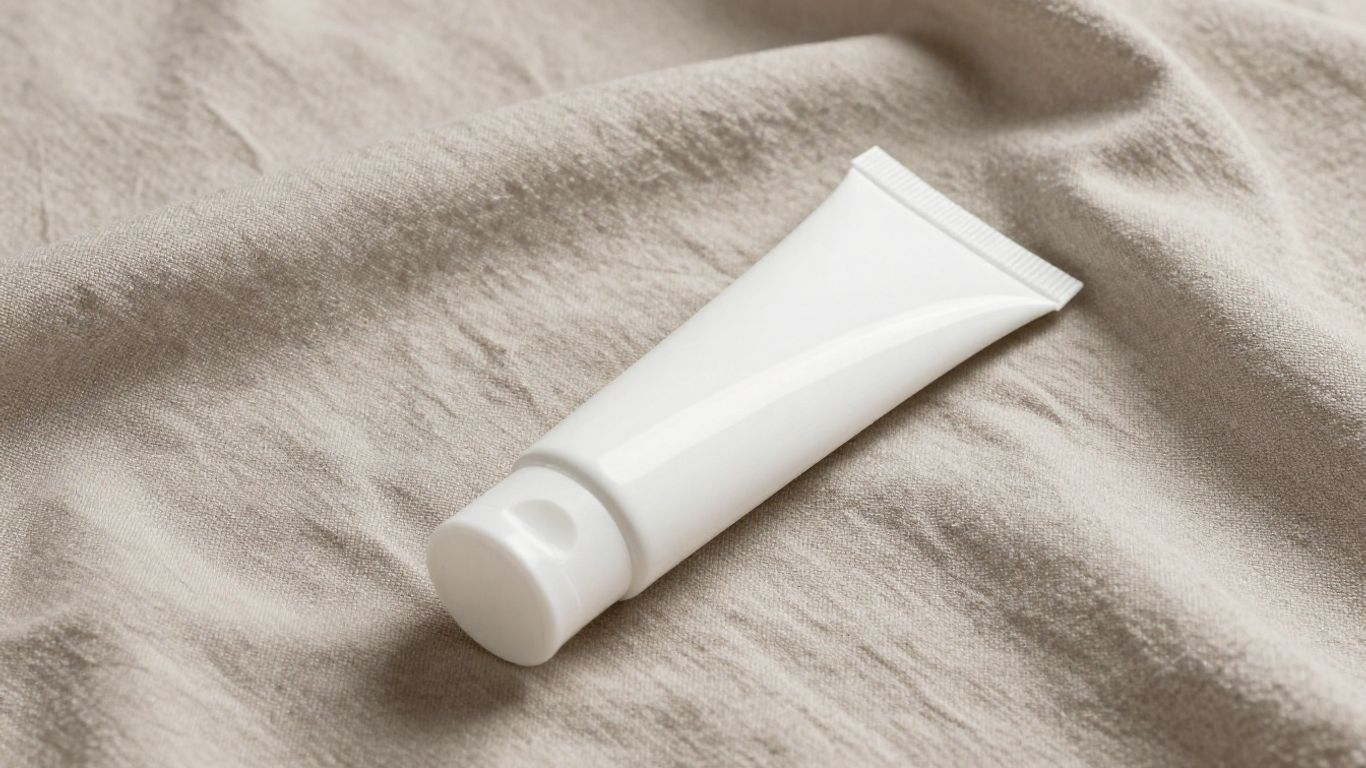 Organic personal lubricant in a modern white tube
