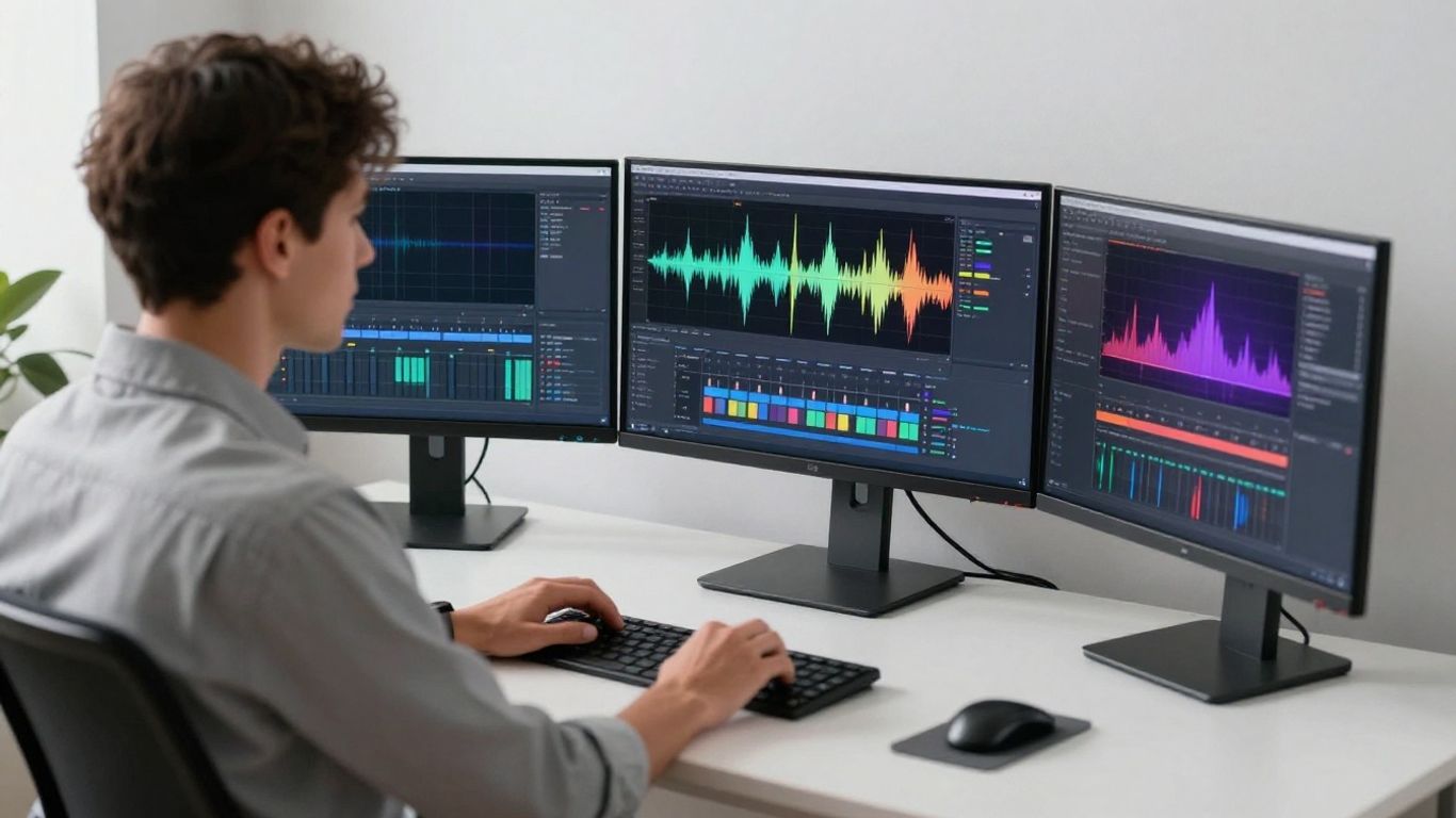 Man choosing digital interface options