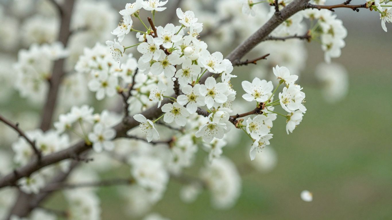 Blühender Baum ohne Früchte