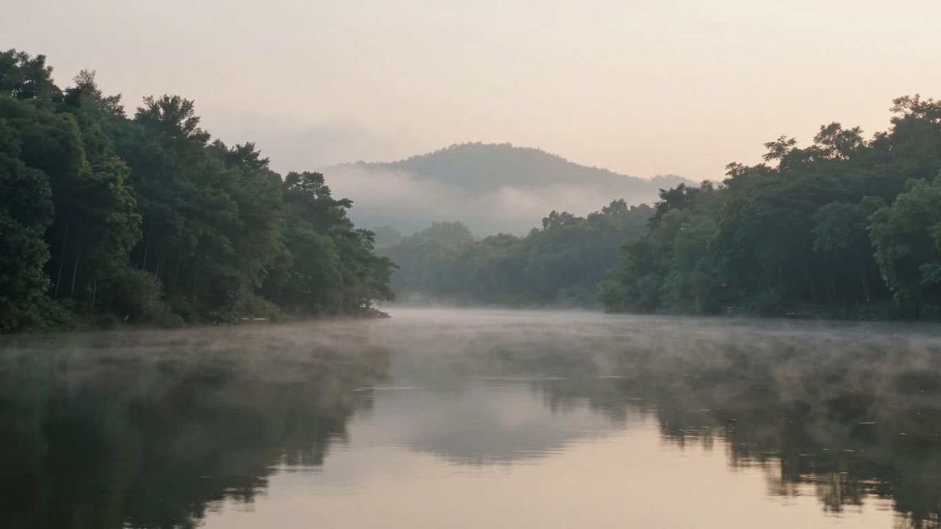 Peaceful natural landscape suggesting relief and calm.