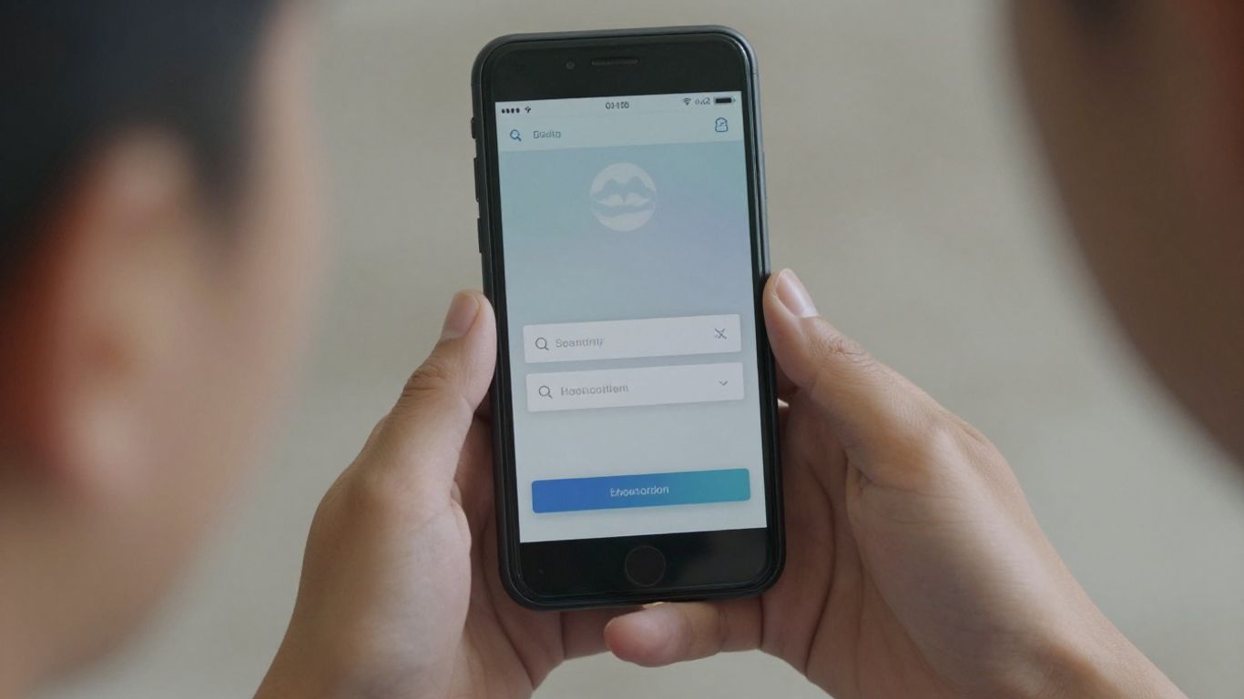 Person using Aidvantage login on a smartphone.