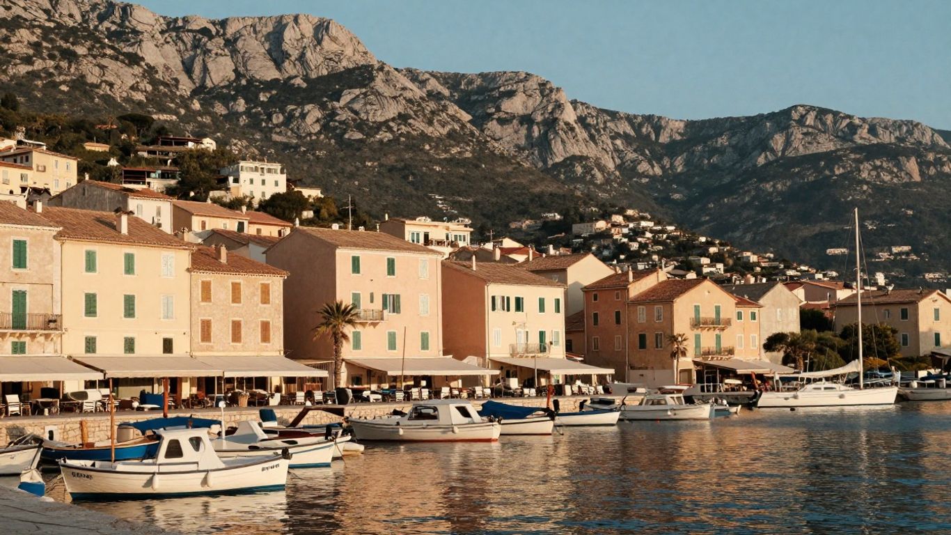 Bastia harbor and Cap Corse coastline