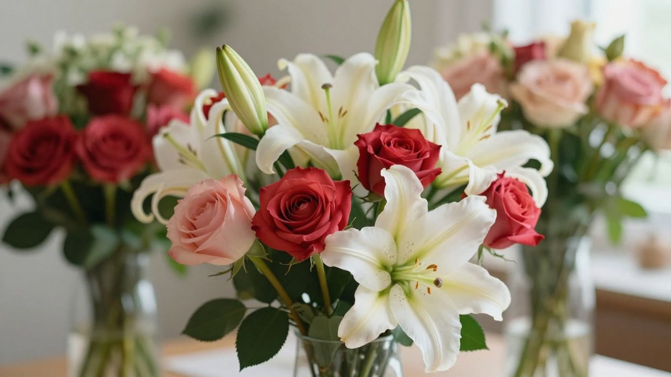 Vibrant flower bouquet for a husband