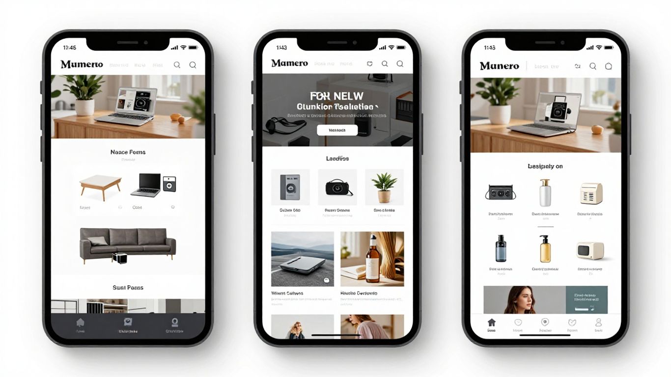 Web, e-shop a landing page vizuálně odlišené.
