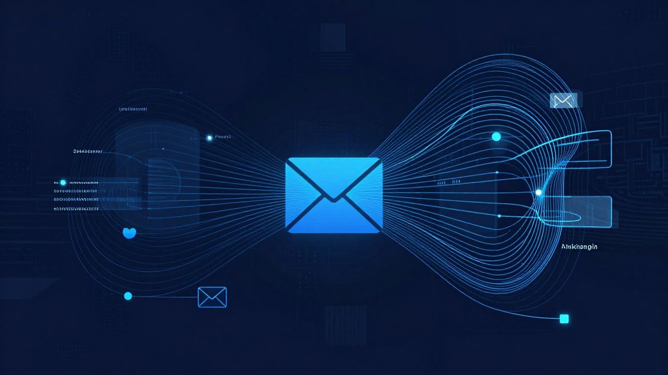 Email trace analyzer technical illustration