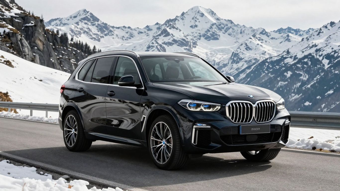 BMW X5 auf Schweizer Bergstraße