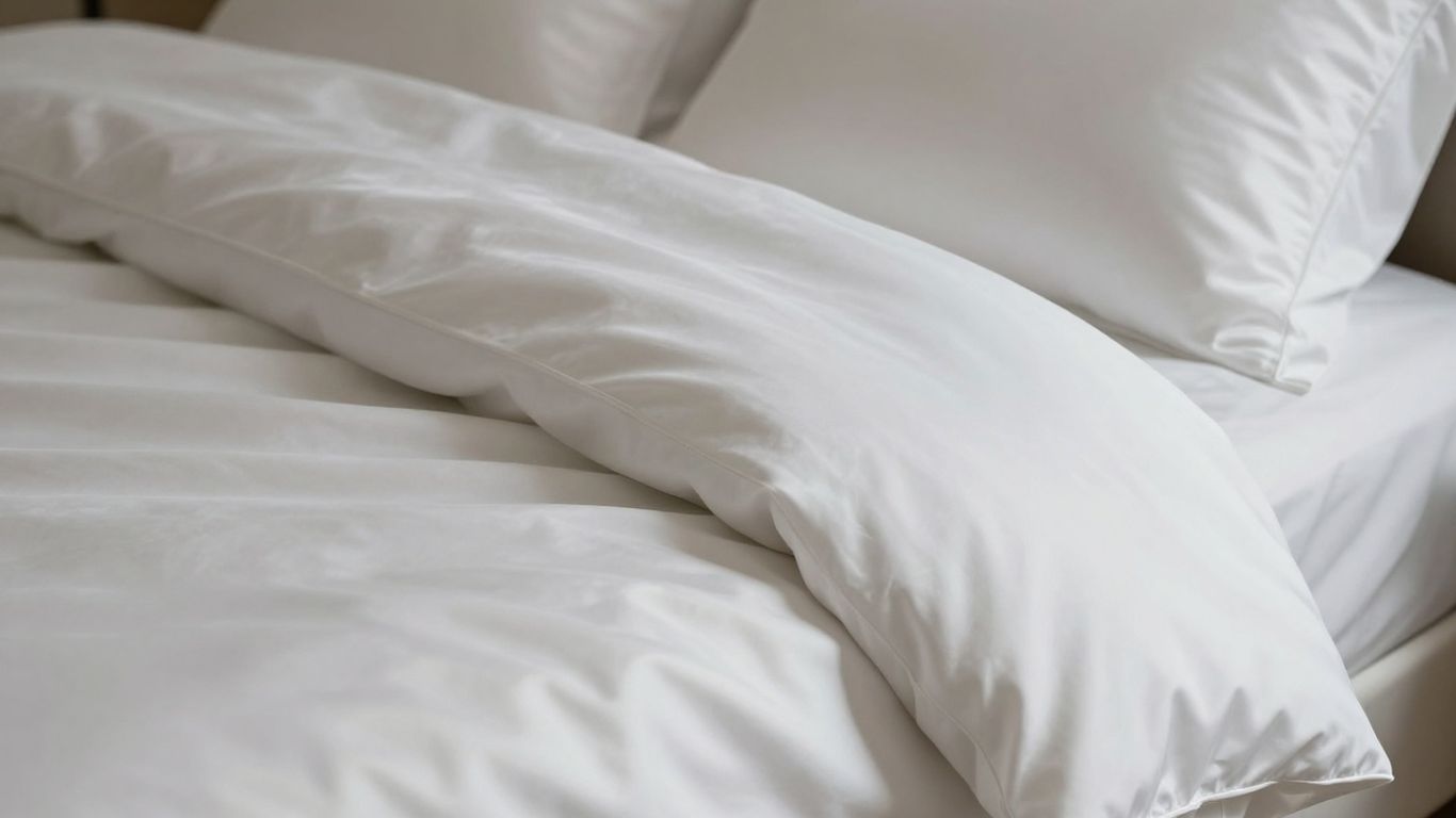 Luxurious sateen bed linen with a soft sheen.