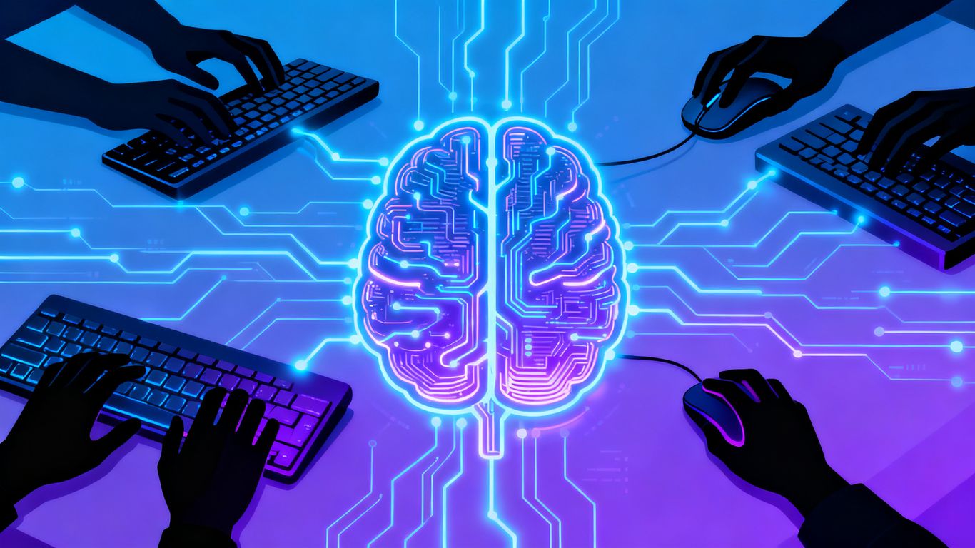 Meta AI processing human input from keyboards and mice.