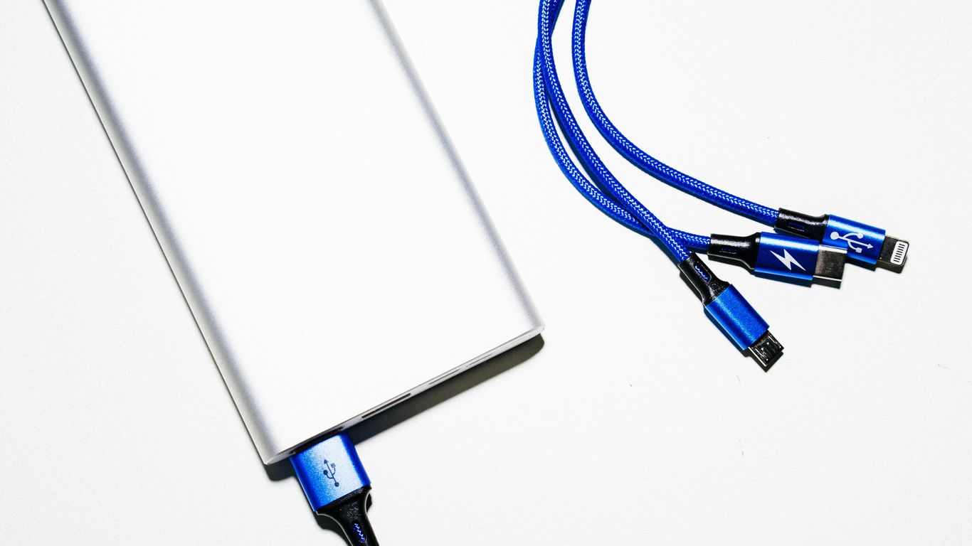 white and blue coated wires