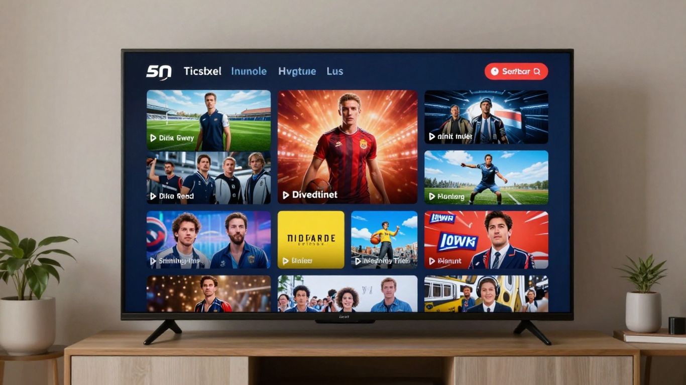 IPTV service on a television screen