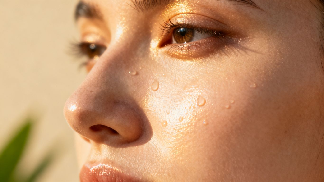 Texture de peau radieuse