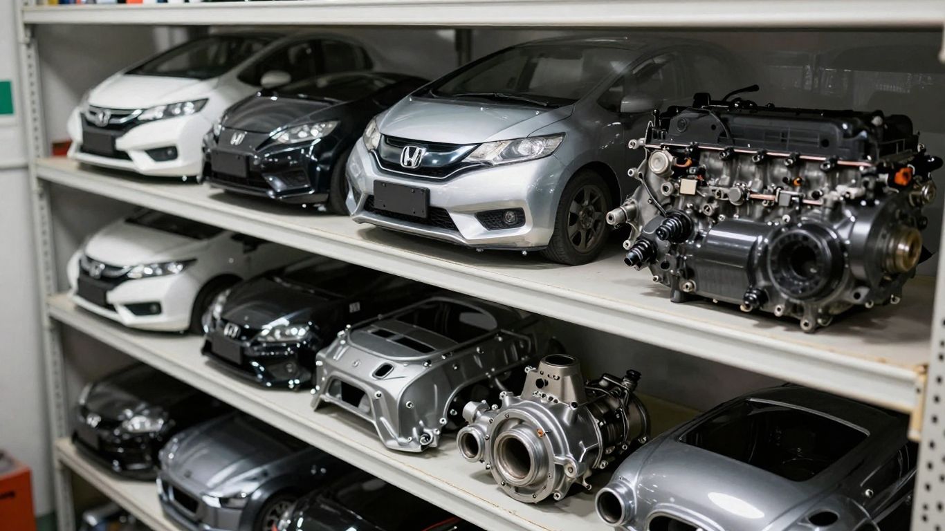 Honda Jazz parts at a wrecking yard