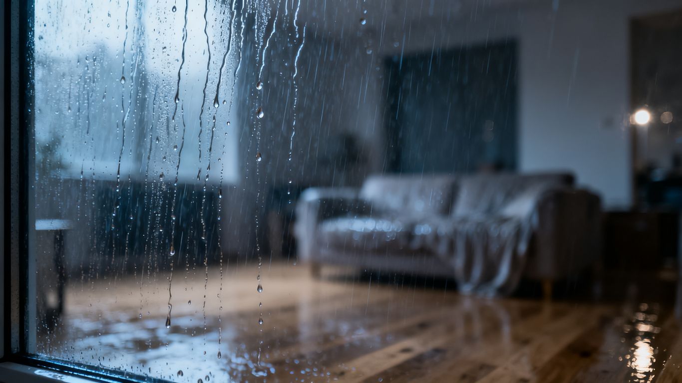 Heavy rainfall affecting interior home moisture